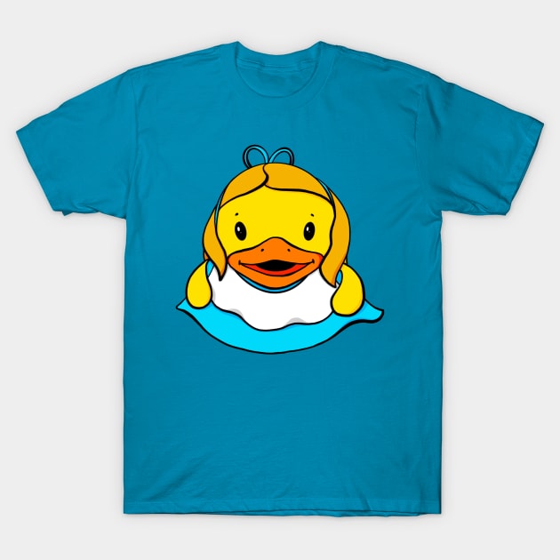 Alice in Wonderland Rubber Duck T-Shirt by Alisha Ober Designs